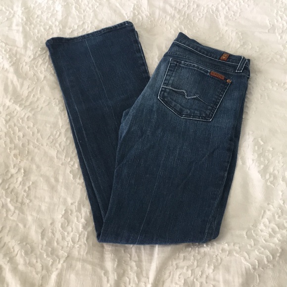 7 For All Mankind Denim - 7 for all mankind boot cut denim jeans size 27